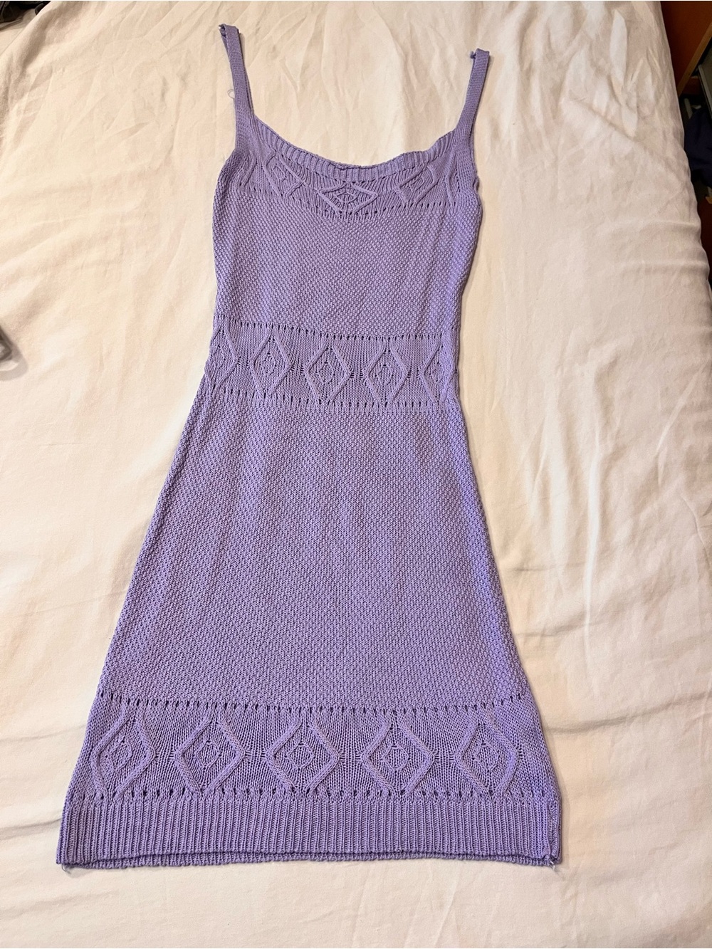 Lavender Knit Tank Dress - Brand Unspecified
